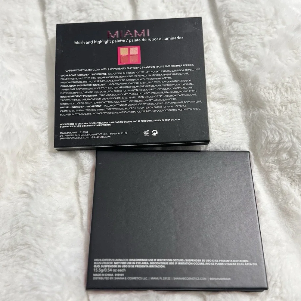 SHAINA B MIAMI Miami Blush and Highlight Palette 4‎ Shades NIB